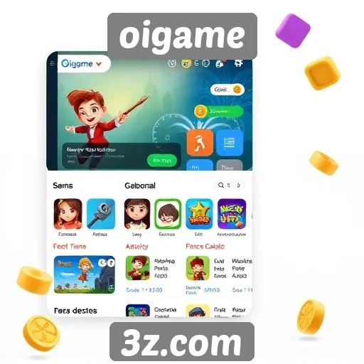 Interface do usuário no Oigame é intuitiva